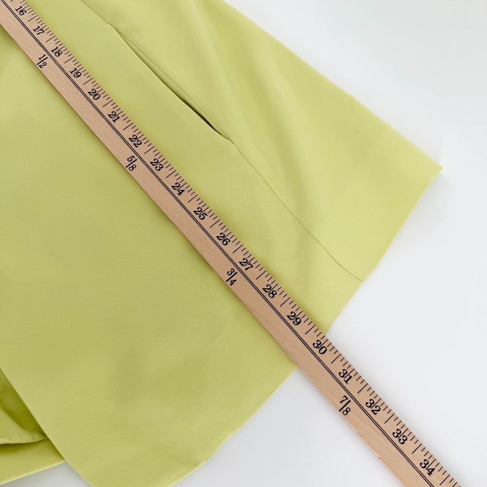 NWT Chico's Ruched Sleeve Blazer Notched Lapel Frozen Lime Size 14 (Chico's 2.5) - Picture 8 of 9